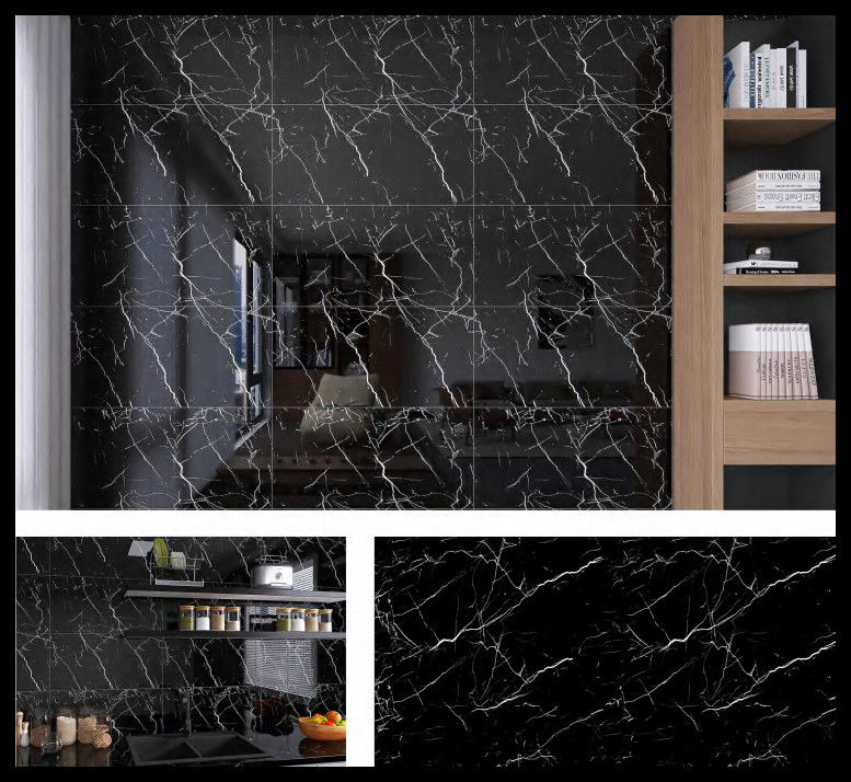 Black Marble 40CM * 90CM PET Wall Sticker 200PCS Bao gồm gói cho nội thất