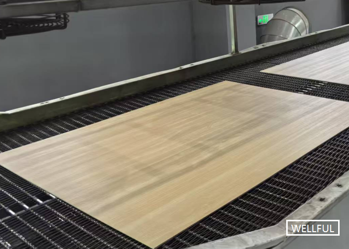 Đồ gỗ SPC sàn ván với nước làm mát Điều trị và cấu trúc Lớp mài mòn / Lớp in / Lớp nền